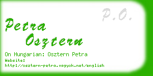 petra osztern business card